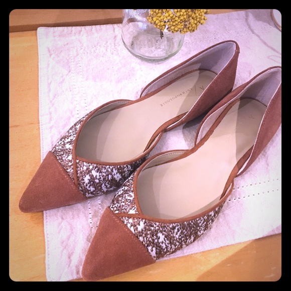 🍁Perfect fall Anthropologie tweed flats 🍂 - Picture 2 of 8